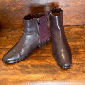 Coach Burgundy Ankle Boots